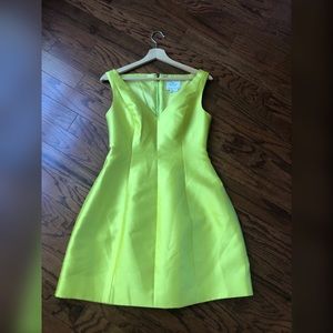 Kate Spade Bright Green/Yellow Cocktail Dress